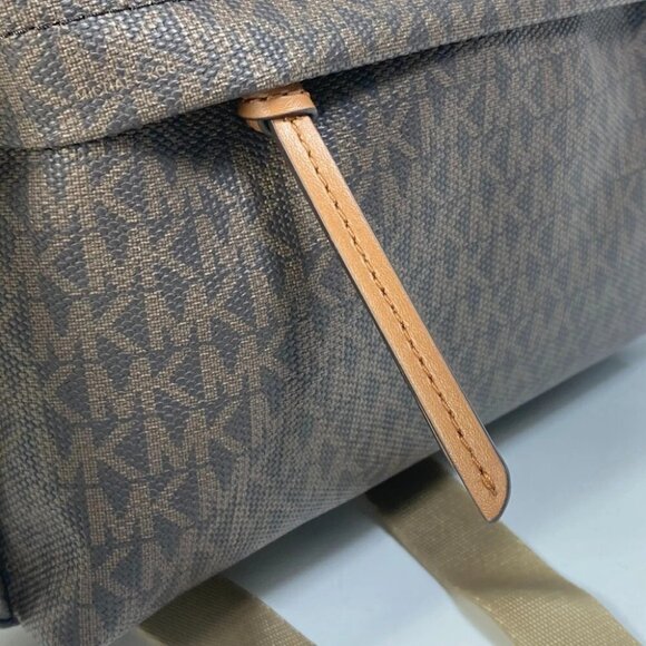 Michael Kors 30T0G04B6B Bag Monogram SLATER Backpack PVC/Leather Brown Unused - Picture 15 of 16
